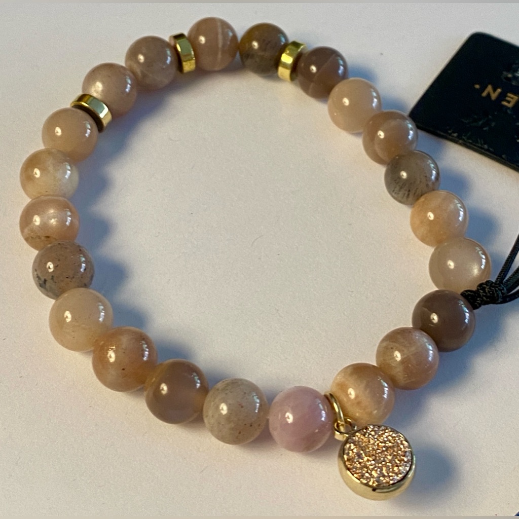 Halogen Pink Quartz And Gold Bracelet - New With Tags